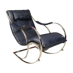 Leather and Chrome Rocking Chair(SOLD)