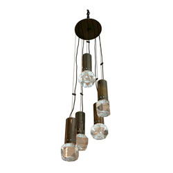 Stilnovo Gunmetal Chrome & Lucite Ceiling Light(SOLD)