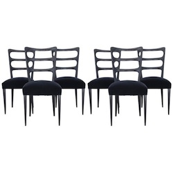 Paolo Buffa Set of Six Wood Chairs